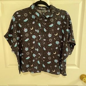 Hot Topic celestial crystal crop top